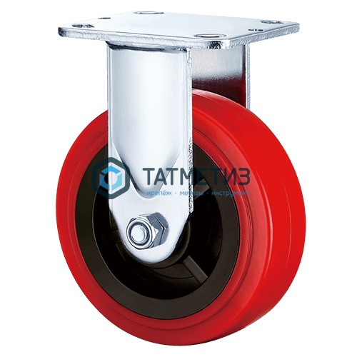 Колесо большегрузное ПОЛИУРЕНТАН, нейлоновый обод, НЕповоротное d 125 мм -  магазин «ТАТМЕТИЗ»