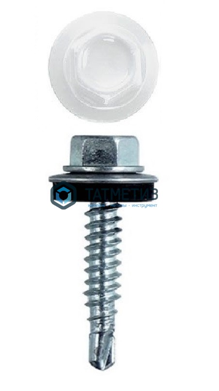 Саморез окраш.кров. 5,5х25 /9003/ (250 шт/уп) KENNER (Тайвань) -  магазин «ТАТМЕТИЗ»