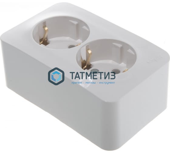 Розетка 2-м ОП BLANCA 16А 250В с заземл. бел., с изолирующей пластиной Розетка 2-м ОП BLANCA 16А 250В с заземл. бел., с изолирующей пластиной