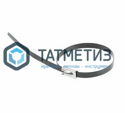 Хомут-стяжка стальной нерж. с покрытием 400 х 4,6 (50 шт/уп) REXANT Хомут-стяжка стальной нерж. с покрытием 400 х 4,6 (50 шт/уп) REXANT