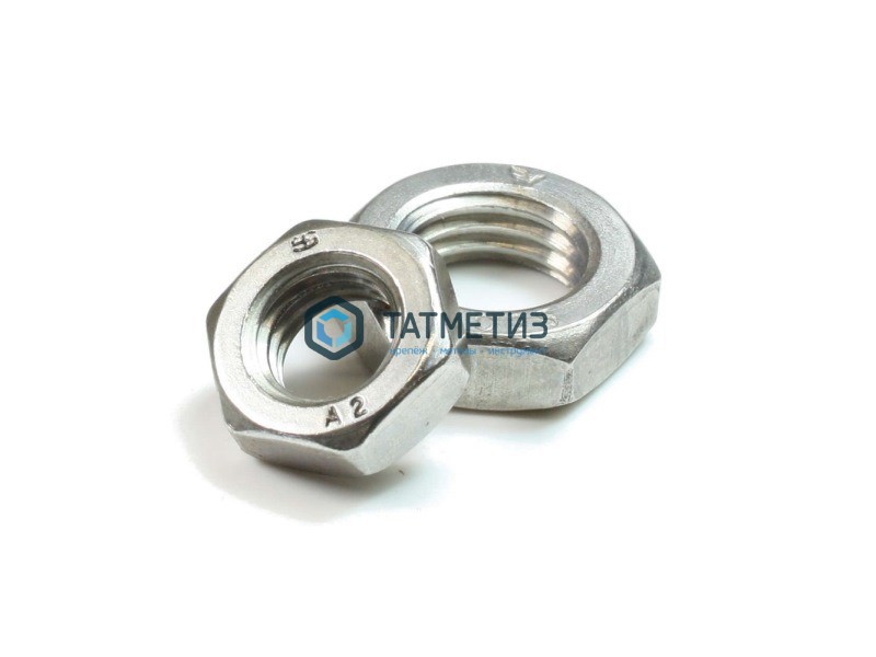 Гайка шестигранная низкая ДИН 439 А2 BM12 Гайка шестигранная низкая ДИН 439 А2 BM12