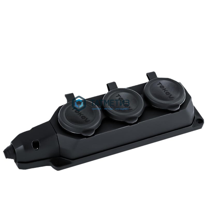 Колодка удлинителя 3-м с/з каучук 16А TOKOV ELECTRIC -  магазин крепежа «ТАТМЕТИЗ»