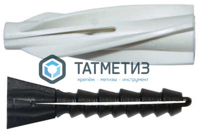 Дюбель д/газобетона нейлон 14х80 (100 шт/уп) ТК | «ТАТМЕТИЗ» Дюбель д/газобетона нейлон 14х80 (100 шт/уп) ТК - магазин крепежа «ТАТМЕТИЗ»