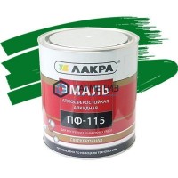 Эмаль ПФ-115  ЗЕЛЕНАЯ  1 кг-. /10 ЛАКРА -  магазин крепежа «ТАТМЕТИЗ»