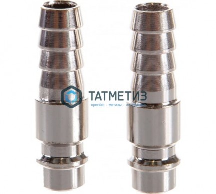 Ниппель универсальный быстросъемный ("папа"), со штуцером "ёлка" под шланг 10 мм, 2 шт.// Stels -  магазин крепежа «ТАТМЕТИЗ»