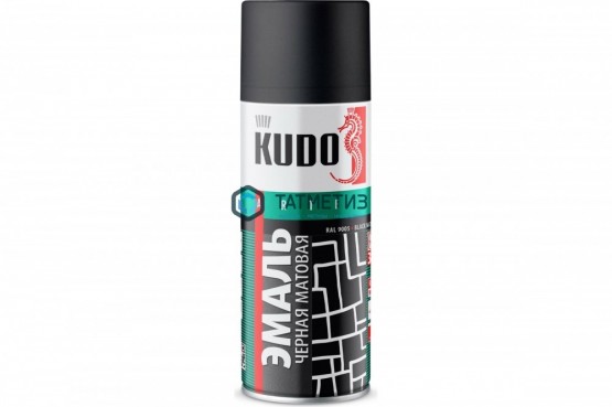 Краска аэроз. KUDO 520 мл. №1102 ЧЕРНАЯ  матовая RAL 9005 -  магазин крепежа «ТАТМЕТИЗ»