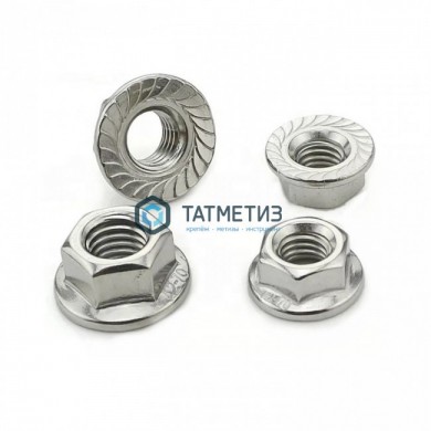 Гайка  М 8 DIN 6923 А2-70 с фланцем -  магазин крепежа «ТАТМЕТИЗ»