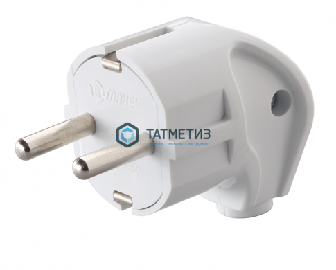 Эл.вилка угловая с/з бел.MAKEL 10027 | «ТАТМЕТИЗ» Эл.вилка угловая с/з бел.MAKEL 10027 - магазин крепежа «ТАТМЕТИЗ»