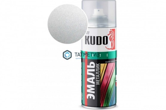 Краска аэроз. KUDO 520 мл. №1026 МЕТАЛЛИК СЕРЕБРО | «ТАТМЕТИЗ» Краска аэроз. KUDO 520 мл. №1026 МЕТАЛЛИК СЕРЕБРО - магазин крепежа «ТАТМЕТИЗ»