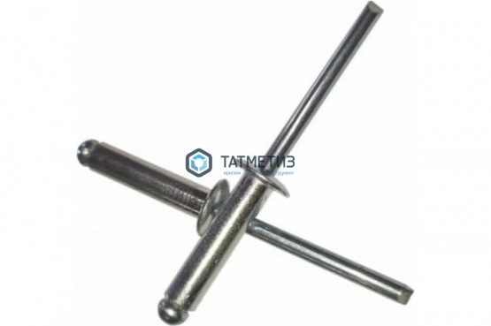 Заклепка 4,8 х 18 вытяжная нерж А4/А4 DIN 7337 | «ТАТМЕТИЗ» Заклепка 4,8 х 18 вытяжная нерж А4/А4 DIN 7337 - магазин крепежа «ТАТМЕТИЗ»