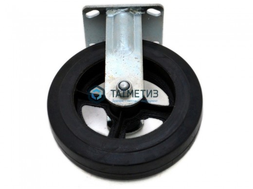 Колесо большегрузное обрезиненное с площадкой НЕповоротное d 125 мм -  магазин крепежа «ТАТМЕТИЗ»