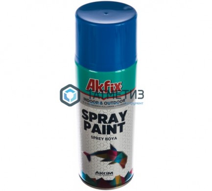 Краска аэроз. СИНЯЯ  глянц. RAL5017 400ML Gw.300Gr(6) Akfix -  магазин крепежа «ТАТМЕТИЗ»