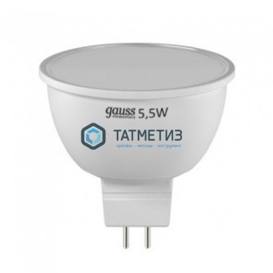 Лампа Gauss led MR 16 5,5 W GU5.3 4100K | «ТАТМЕТИЗ» Лампа Gauss led MR 16 5,5 W GU5.3 4100K - магазин крепежа «ТАТМЕТИЗ»