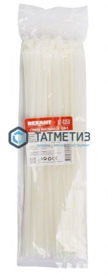 Хомут-стяжка нейлон 350 х 4,8 (100 шт/уп) REXANT | «ТАТМЕТИЗ» Хомут-стяжка нейлон 350 х 4,8 (100 шт/уп) REXANT - магазин крепежа «ТАТМЕТИЗ»