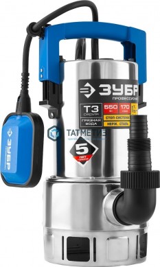 Насос дренажный для грязной воды, корпус-нерж. сталь, 550 Вт, ЗУБР Профессионал | «ТАТМЕТИЗ» Насос дренажный для грязной воды, корпус-нерж. сталь, 550 Вт, ЗУБР Профессионал - магазин крепежа «ТАТМЕТИЗ»