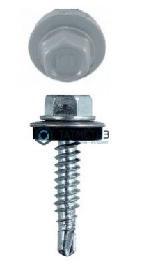 Саморез окраш.кров. 5,5х25 /9006/ DAXMER M (10х250) -  магазин крепежа «ТАТМЕТИЗ»