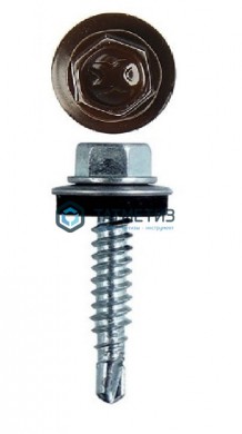 Саморез окраш.кров. 5,5х25 /8017/ (3000 шт/уп) КК | «ТАТМЕТИЗ» Саморез окраш.кров. 5,5х25 /8017/ (3000 шт/уп) КК - магазин крепежа «ТАТМЕТИЗ»