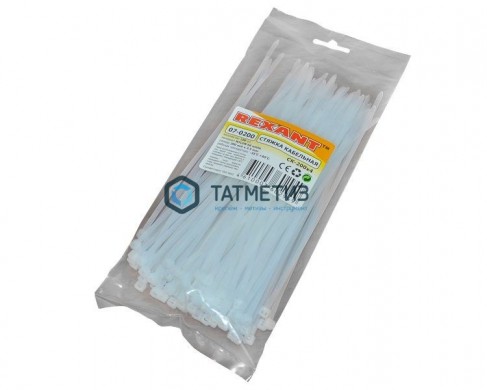 Хомут-стяжка нейлон  200 х 3,6  (100 шт/уп)  REXANT -  магазин крепежа «ТАТМЕТИЗ»