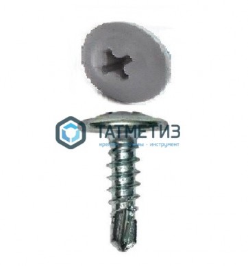 Саморез п/ш сверло 4,2x16  RAL 7024 -  магазин крепежа «ТАТМЕТИЗ»
