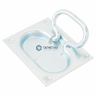 Ручка откидная для погреба скрытая 100х80мм цинк | «ТАТМЕТИЗ» Ручка откидная для погреба скрытая 100х80мм цинк - магазин крепежа «ТАТМЕТИЗ»