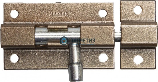 Задвижка накладная для окон и мебели "ШП-40 КМЦ", цвет коричневый металлик/цинк, 40мм | «ТАТМЕТИЗ» Задвижка накладная для окон и мебели "ШП-40 КМЦ", цвет коричневый металлик/цинк, 40мм - магазин крепежа «ТАТМЕТИЗ»