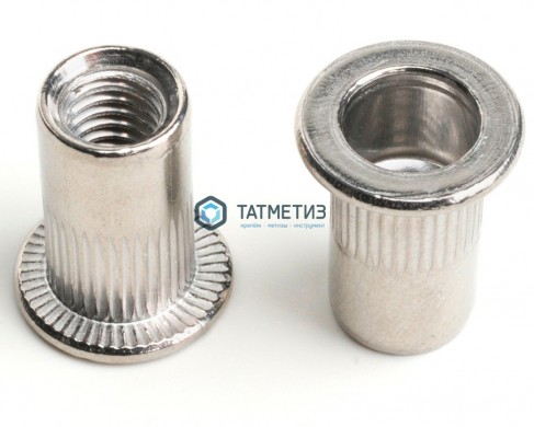 Заклепка-гайка с цил бортом и насечками А4 М 4 х 10 | «ТАТМЕТИЗ» Заклепка-гайка с цил бортом и насечками А4 М 4 х 10 - магазин крепежа «ТАТМЕТИЗ»