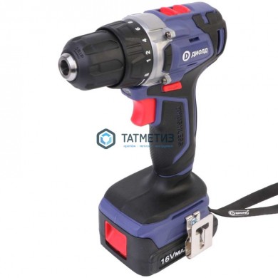 Дрель-шуруповерт аккумуляторная 16 В, 2,0 Ач, БЗП, "ДИОЛД" ДЭА-16 Л-08 -  магазин крепежа «ТАТМЕТИЗ»