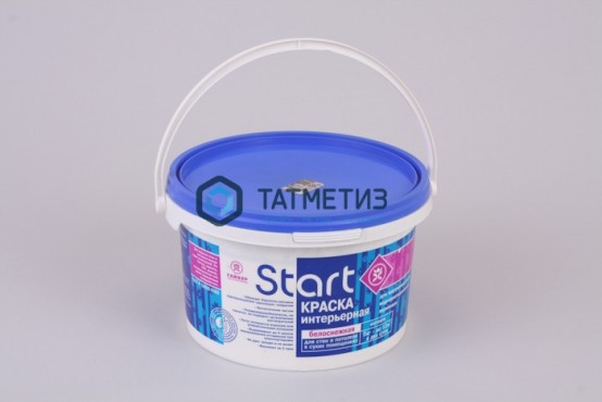 Краска ВД СТАРТ для стен и потолков белоснежная 3 кг-./4 | «ТАТМЕТИЗ» Краска ВД СТАРТ для стен и потолков белоснежная 3 кг-./4 - магазин крепежа «ТАТМЕТИЗ»