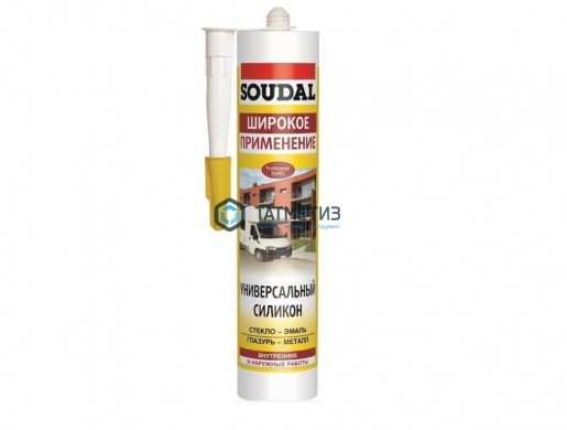 Герметик силиконовый SOUDAL универсальный СЕРЫЙ 300 мл / 15 | «ТАТМЕТИЗ» Герметик силиконовый SOUDAL универсальный СЕРЫЙ 300 мл / 15 - магазин крепежа «ТАТМЕТИЗ»