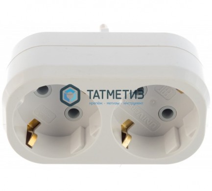 Тройник на 2 гнезда с заземлением 16А Универсал -  магазин крепежа «ТАТМЕТИЗ»