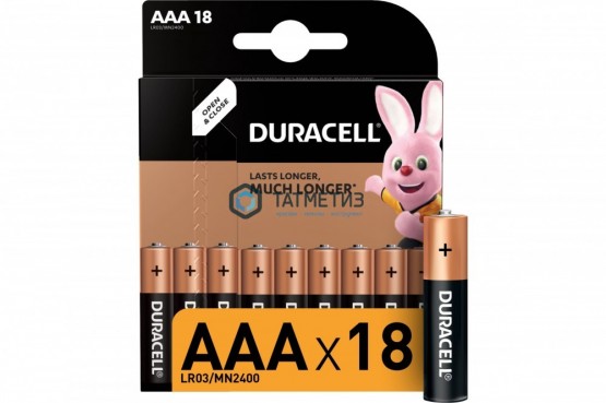 Батарейка DURACELL тип ААА 18 шт/уп | «ТАТМЕТИЗ» Батарейка DURACELL тип ААА 18 шт/уп - магазин крепежа «ТАТМЕТИЗ»
