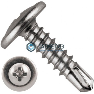 Саморез с прессшайбой сверло крест/шл "клоп" д/алюм. АРТ 9998 А2 4,2X16 | «ТАТМЕТИЗ» Саморез с прессшайбой сверло крест/шл "клоп" д/алюм. АРТ 9998 А2 4,2X16 - магазин крепежа «ТАТМЕТИЗ»