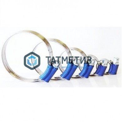 Хомут червячный тип АВА, цинк W1, 110-130 мм (10 шт) -  магазин крепежа «ТАТМЕТИЗ»