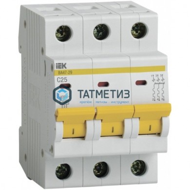 Выключатель авт. мод. 3п C 40А ВА 47-29 4.5кА MVA20-3-040-C ИЭК | «ТАТМЕТИЗ» Выключатель авт. мод. 3п C 40А ВА 47-29 4.5кА MVA20-3-040-C ИЭК - магазин крепежа «ТАТМЕТИЗ»