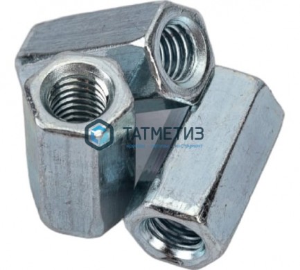 Гайка соединительная DIN 6334, оц М6 (уп 5 кг / 610 шт)* | «ТАТМЕТИЗ» Гайка соединительная DIN 6334, оц М6 (уп 5 кг / 610 шт)* - магазин крепежа «ТАТМЕТИЗ»