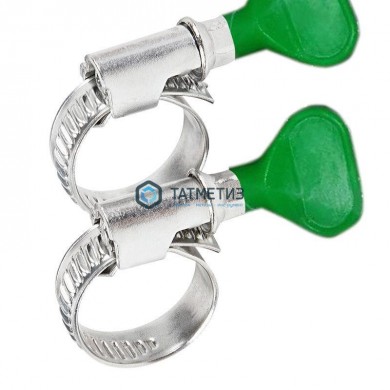 Хомут червячный нержавеющий   "ключ" 25-40 / 9 W2 -  магазин крепежа «ТАТМЕТИЗ»