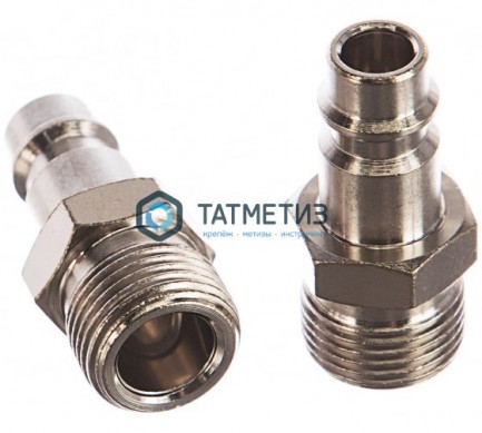Ниппель универсальный быстросъемный ("папа"),внешняя резьба 3/8", 2 шт. // Stels -  магазин крепежа «ТАТМЕТИЗ»