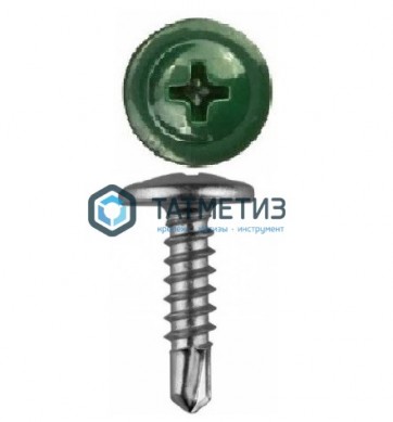 Саморез п/ш сверло 4,2x25  RAL 6005 -  магазин крепежа «ТАТМЕТИЗ»