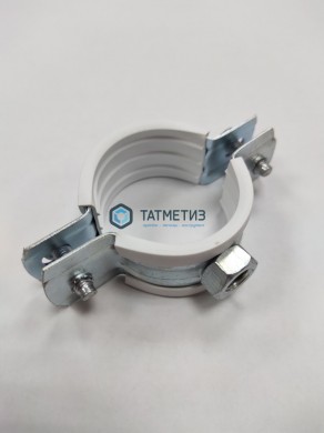 Хомут 25-28мм (3/4") сантехнический с гайкой М8 БЕЛЫЙ уплотнит. | «ТАТМЕТИЗ» Хомут 25-28мм (3/4") сантехнический с гайкой М8 БЕЛЫЙ уплотнит. - магазин крепежа «ТАТМЕТИЗ»