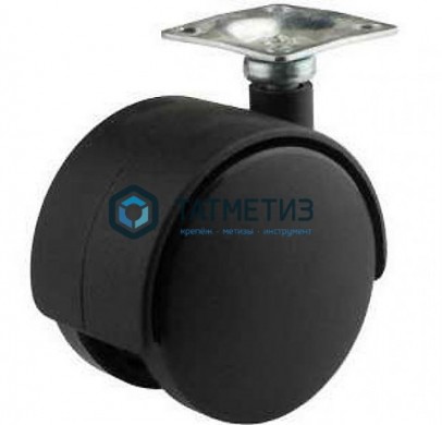 Колесо мебельное поворотное, черный нейлон, платформенное крепление TWP40 | «ТАТМЕТИЗ» Колесо мебельное поворотное, черный нейлон, платформенное крепление TWP40 - магазин крепежа «ТАТМЕТИЗ»