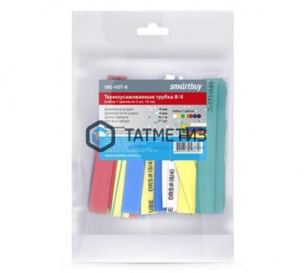 Набор термоусадочных трубок 8/4 (7 цветов по 3шт) 10см Navigator | «ТАТМЕТИЗ» Набор термоусадочных трубок 8/4 (7 цветов по 3шт) 10см Navigator - магазин крепежа «ТАТМЕТИЗ»