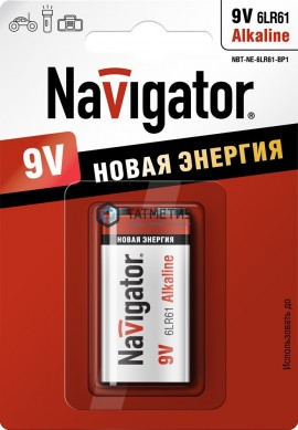 Батарейка Navigator Крона Alkaline | «ТАТМЕТИЗ» Батарейка Navigator Крона Alkaline - магазин крепежа «ТАТМЕТИЗ»