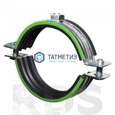 Хомут  48-52мм (1 1/2") сантехнический с гайкой М8 БЕЛЫЙ уплотнит. -  магазин крепежа «ТАТМЕТИЗ»