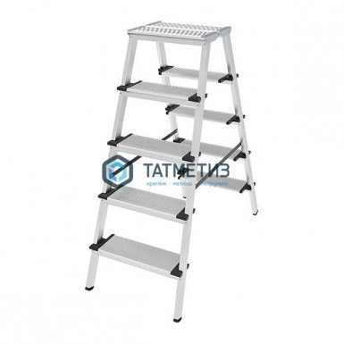Стремянка 2-сторонняя алюм, ступень 130 мм, 2х4 -  магазин «ТАТМЕТИЗ»