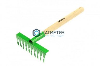 Грабли витые, 10-зубые, 180 мм, с рукояткой 300 мм // СИБРТЕХ Россия -  магазин «ТАТМЕТИЗ»