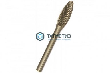 Шарошка борфреза по металлу, тв.сплав., язык пламени, Н1025М06, d=10мм, l=25мм, пос.6мм, SEB 407SL-H -  магазин «ТАТМЕТИЗ»