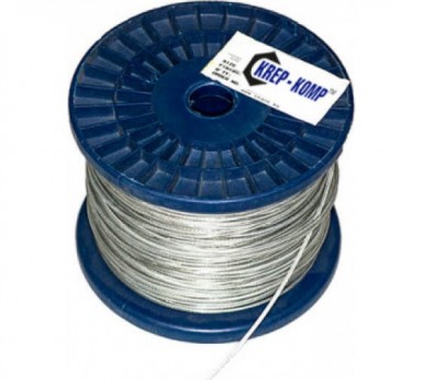 Трос с ПВХ стальной оц. 4-3 (250 м/бух) КТ / R | «ТАТМЕТИЗ» Трос с ПВХ стальной оц. 4-3 (250 м/бух) КТ / R - магазин «ТАТМЕТИЗ»