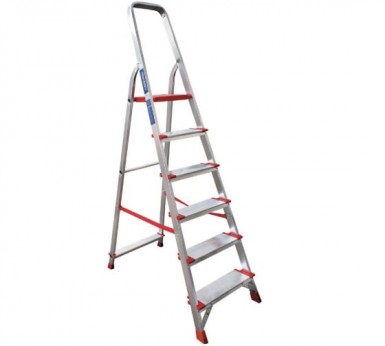 Стремянка 6 ступеней, алюминиевая, шир. ступени 130 мм NV -  магазин «ТАТМЕТИЗ»