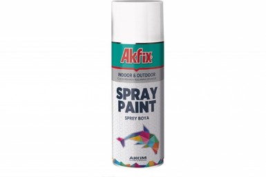 Краска аэроз. ЧЕРНАЯ  матовая RAL9005 400Ml Gw.300Gr (6) Akfix -  магазин крепежа «ТАТМЕТИЗ»