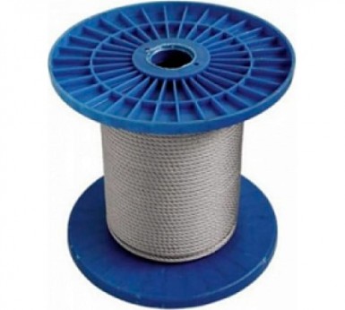 Трос стальной оц. 4 мм DIN 3055 (250 м/бух) КК | «ТАТМЕТИЗ» Трос стальной оц. 4 мм DIN 3055 (250 м/бух) КК - магазин «ТАТМЕТИЗ»